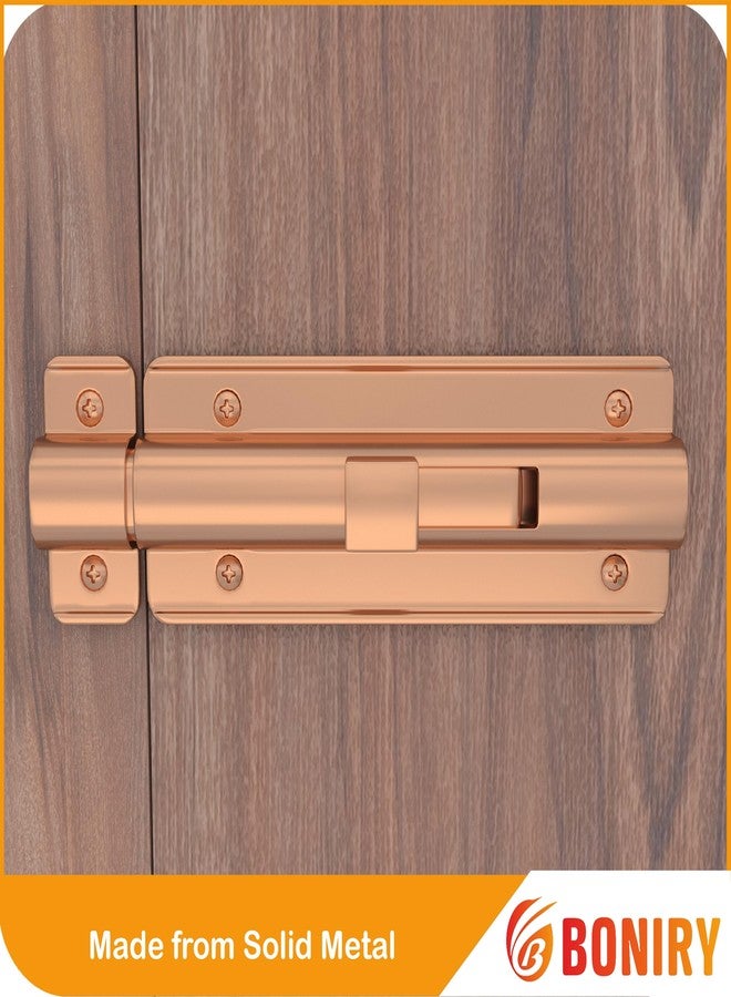 Boniry Premium Heavy Duty Door Latch | Door Stopper Lock | Main Door High Security and Home and Office Doors for Wooden and PVC Door Latch (1, Rose Gold) - Image 4